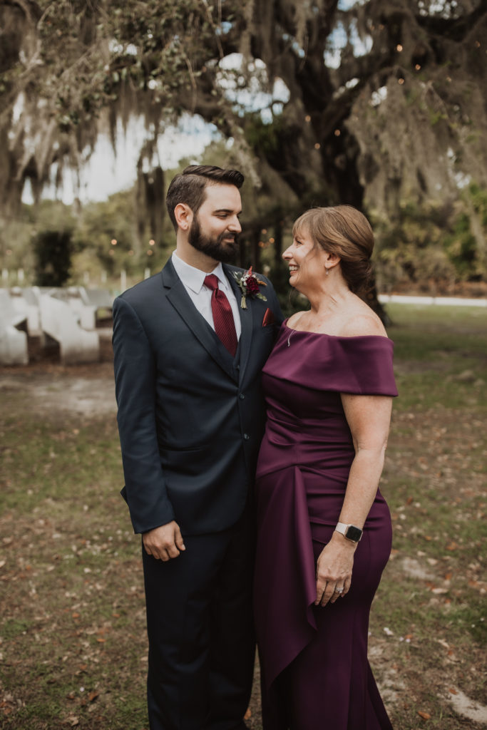 first look with mother of the groom