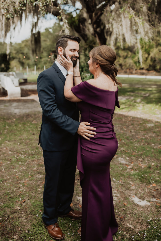 mother and groom