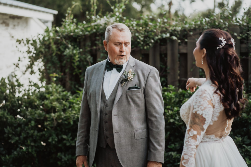 dad reaction at seeing bride on wedding day