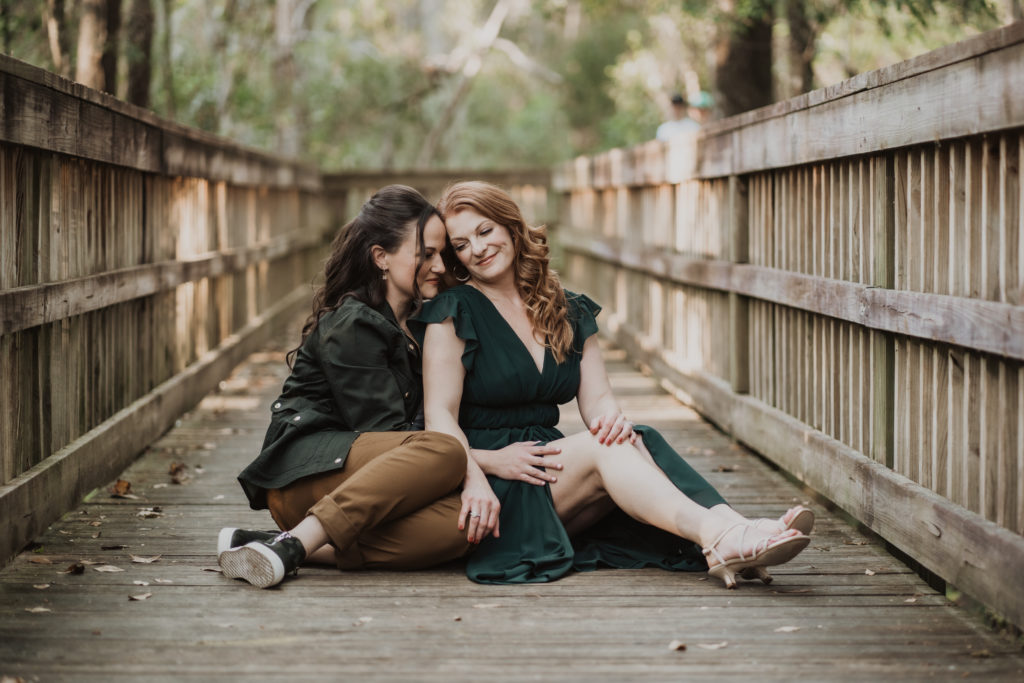 two women engagement session