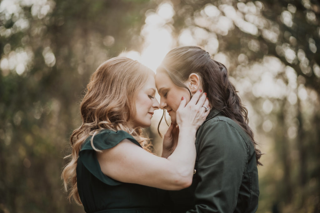 sunset engagement session