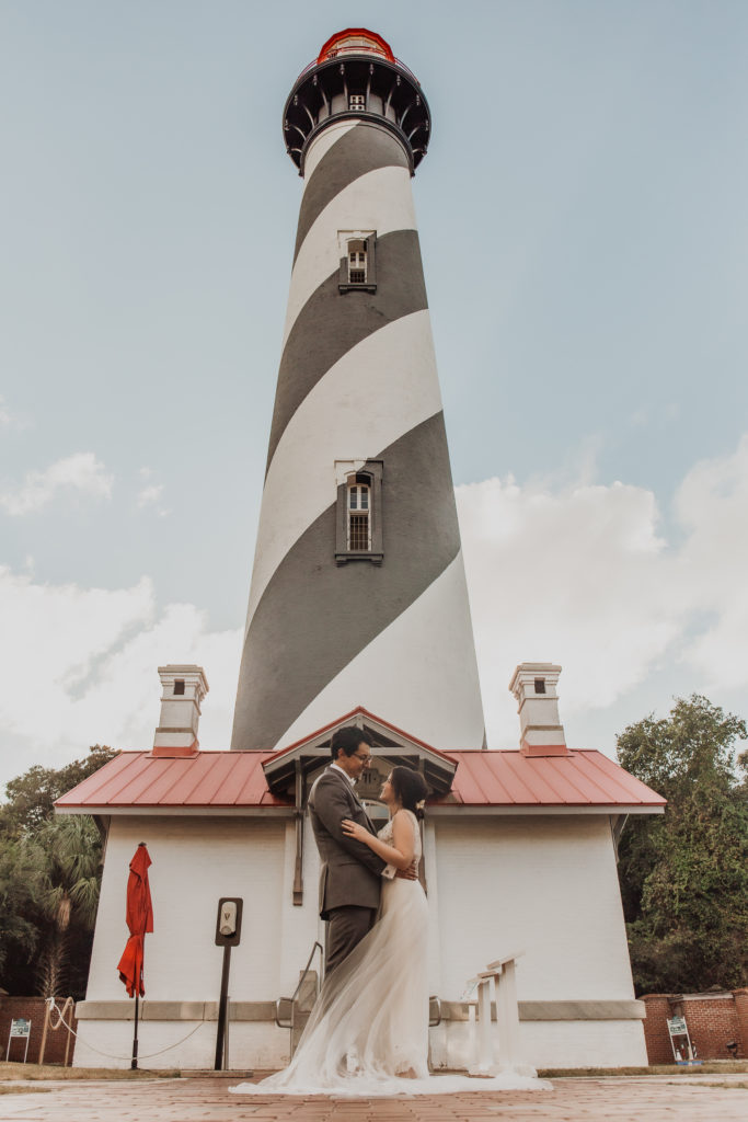 St Augustine Lighthouse wedding photo